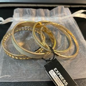 Gold and White Express Bracelets